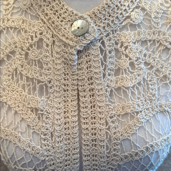 Zara Cream Lace Long Cardigan - Picture 2 of 9